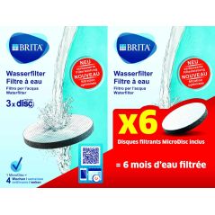 CARTOUCHE ET ACCESSOIRE CARAFE BRITA Micro Disc Filtre Eau X6 1041740
