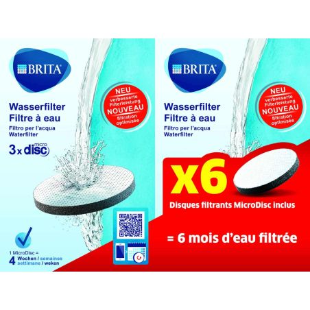 CARTOUCHE ET ACCESSOIRE CARAFE BRITA Micro Disc Filtre Eau X6 1041740