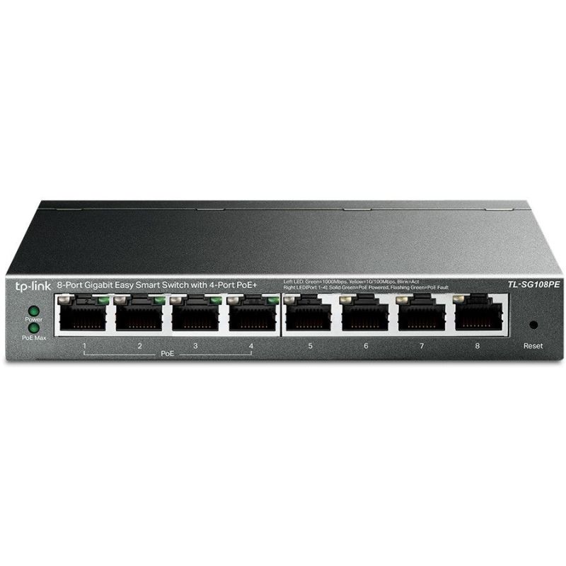 SWITCH TPLINK Switch8ports Easy Smart 4ports TL-SG108PE