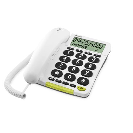 TELEPHONE FILAIRE (TFIXFIL) DORO Gr Ecran Ml Voy Lumineux Blanc PHONEEASY 312 CS