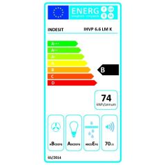 HOTTE DECOR INDESIT ENCASTRABLE Mur Verti 60cm 647m3 70db B No IHVP 66 LMK