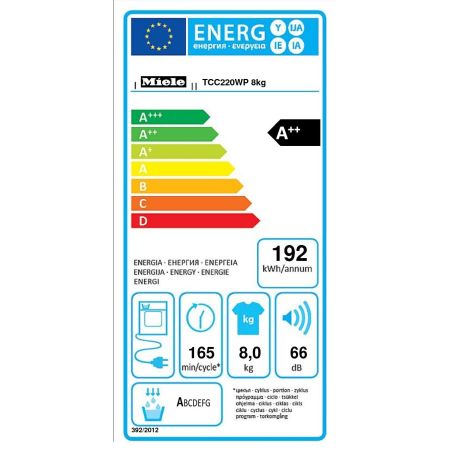 SECHE LINGE FRONTAL MIELE Ppe Chal 8kg 12pr Frag Dos A++ TCC220WP