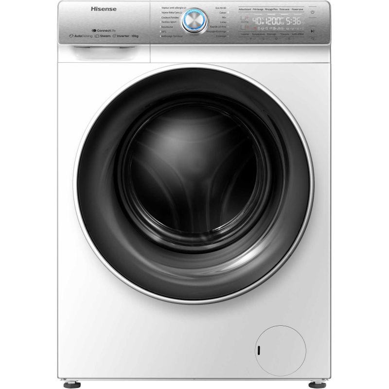 LAVE LINGE FRONTAL HISENSE 1400t 10kg 14pr Fn Vap 72db AB WFQR1014EVAJMW