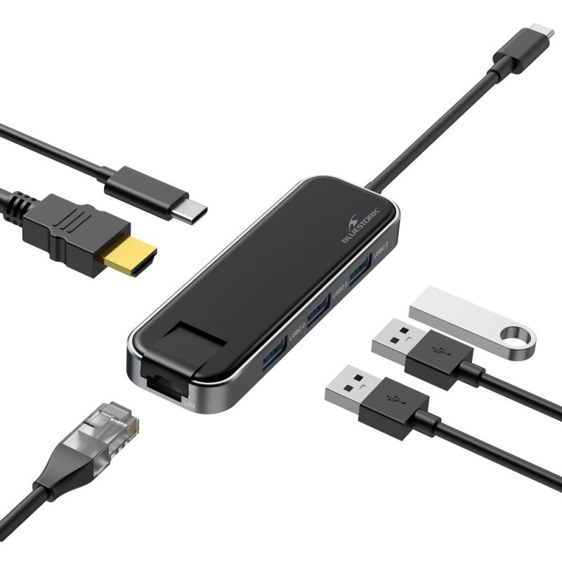 ACCESSOIRE INFORMATIQUE (ACCII BLUESTORK Hub USB 3usb-a2 0+1hdmi+1usbc+ HUB-OFFICE
