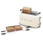 GRILLE PAIN TOASTER SMEG PEM 2fentes Xtra Larges 9prog Crem TSF 02 CREU