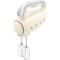 BATTEUR SMEG PEM 250w 9vit 5access Creme HMF01CREU