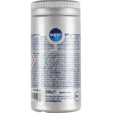ACC CONSOMMABLES LAVE VAISSELL WPRO Nettoyant Lave Vaisselle 250gr DDG 125