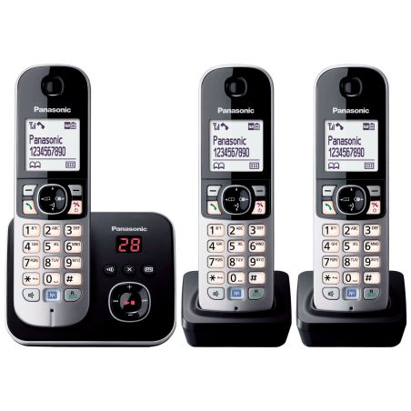 TELEPHONE SANS FIL (TSFISFIL) PANASONIC BRUN Dect Trio 120mem Ml Large Rep3 KXTG 6823 FRB