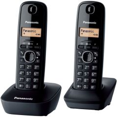 TELEPHONE SANS FIL (TSFISFIL) PANASONIC BRUN Duo 50mem Ecr Large Reveil Noi KXTG 1612 FRH