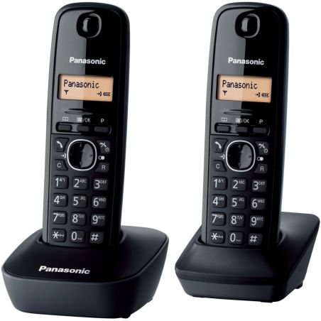 TELEPHONE SANS FIL (TSFISFIL) PANASONIC BRUN Duo 50mem Ecr Large Reveil Noi KXTG 1612 FRH