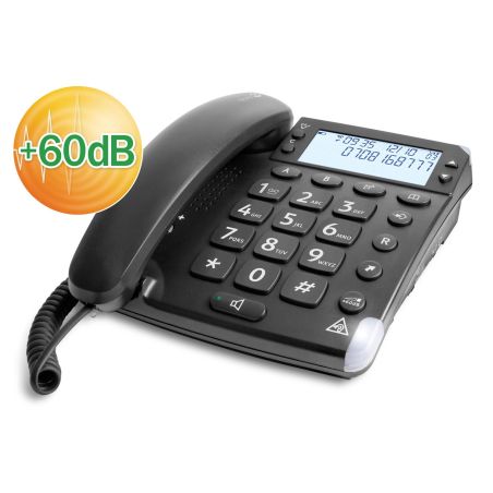 TELEPHONE FILAIRE (TFIXFIL) DORO Vol60db Caa Ml Indi Visul Noir MAGNA 4000