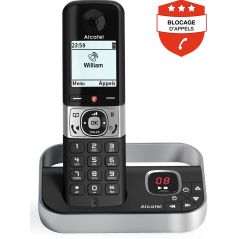 TELEPHONE SANS FIL (TSFISFIL) ALCATEL Dect 200mem Ml Rep50mn Bloc Ap F890VOICENOIR