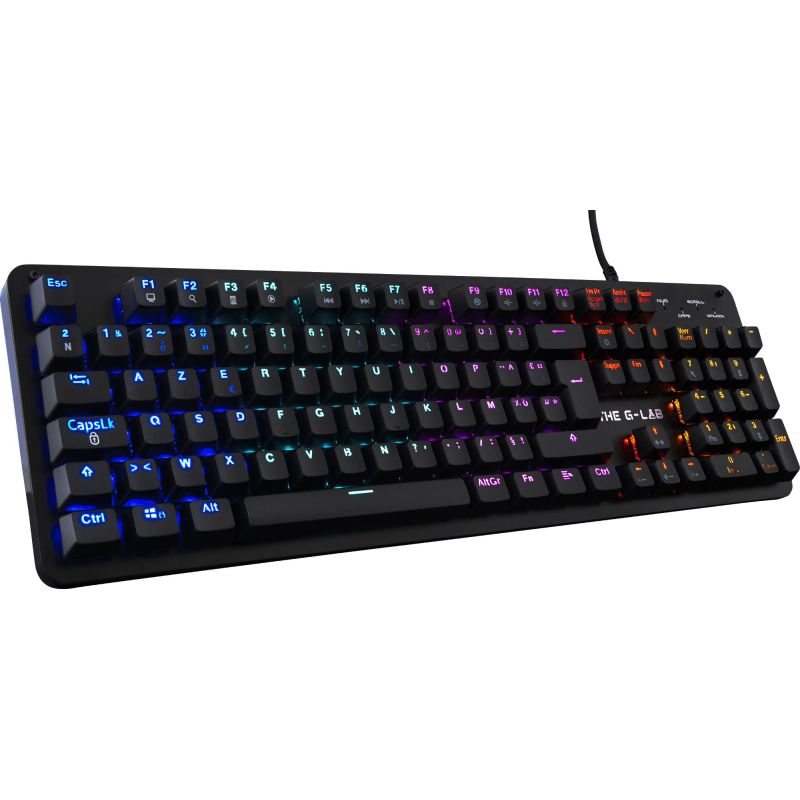 CLAVIER GAMING THE G-LAB Clavier Gaming Mecanique Retro KEYZ-CARBON-E/FR