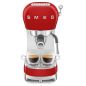 EXPRESSO SMEG PEM 15bars 1350w Dosettesmoulu Va ECF02RDEU