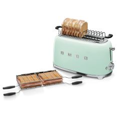 GRILLE PAIN TOASTER SMEG PEM 2fentes Xtra Larges 9prog Vert TSF 02 PGEU