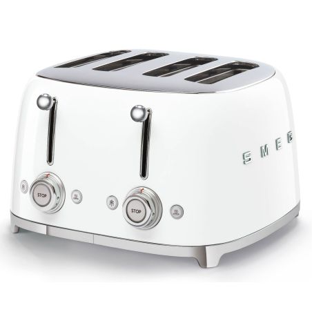 GRILLE PAIN TOASTER SMEG PEM Toaster 4tr 3prog Blanc TSF 03 WHEU