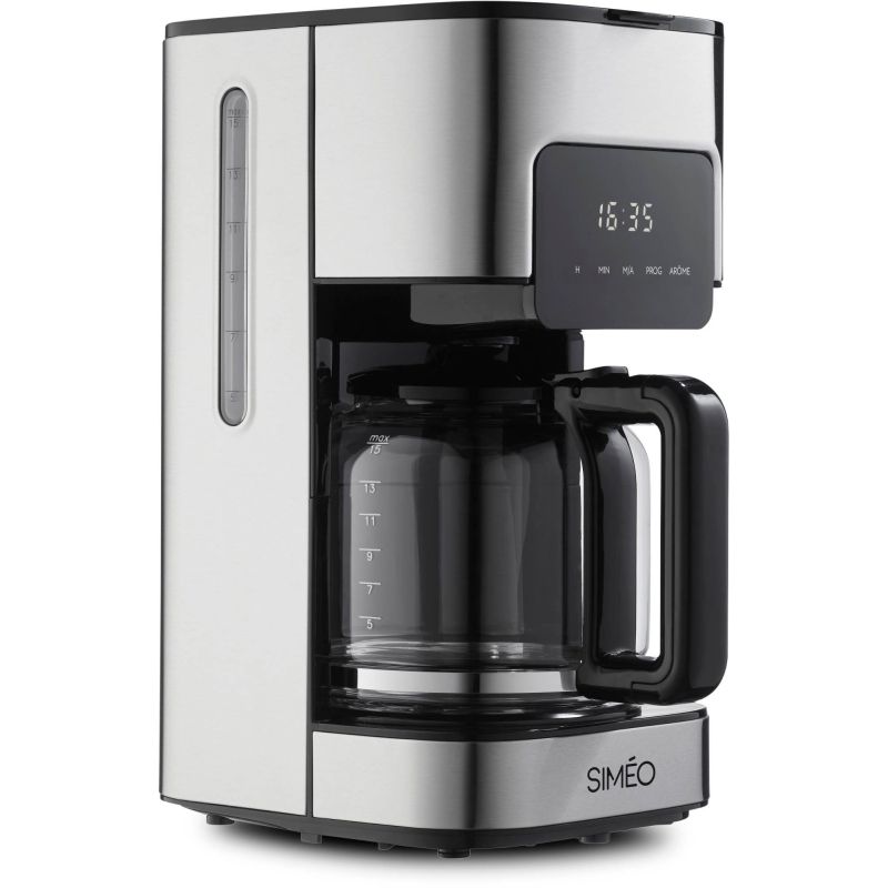 CAFETIERE FILTRE SIMEO 1,5l 15t Prog Noirinox CFP210