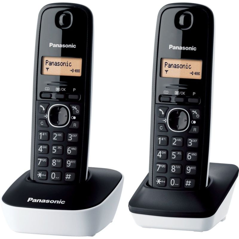 TELEPHONE SANS FIL (TSFISFIL) PANASONIC BRUN Duo 50mem Ecr Large Noirblanc KXTG 1612 FRW