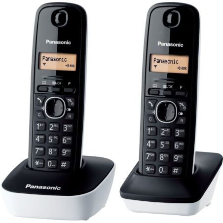 TELEPHONE SANS FIL (TSFISFIL) PANASONIC BRUN Duo 50mem Ecr Large Noirblanc KXTG 1612 FRW