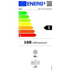 CONGELATEUR ARMOIRE BEKO MENAGER 95l Ttop H84l54 Aut12h 4* 37db FSE1174N