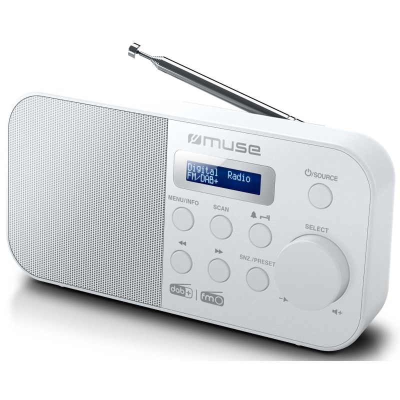 RADIO MUSE Pll Fm Dab+ Secteurpiles Blan M109DBW