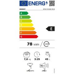 LAVE LINGE TOP INDESIT POSE LIBRE 1200t 7kg Ddif Rapidwash Digit BTWS 72200 FRN