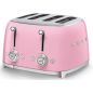GRILLE PAIN TOASTER SMEG PEM Toaster 4tr 4fentes Rose Chrom TSF 03 PKEU