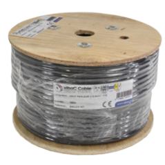 CABLE HAUT PARLEUR ELBAC Cable Hp 100m 2x2,5 Rond Noir 840225-W1
