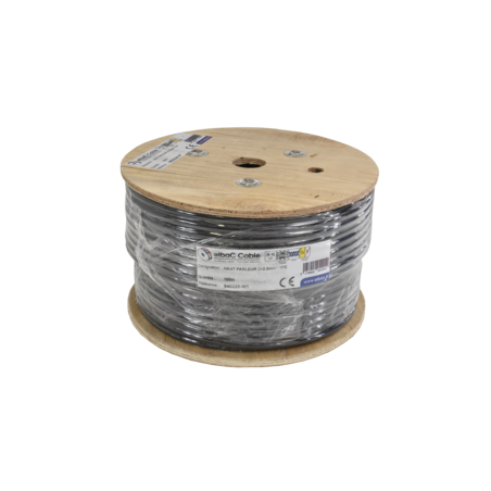 CABLE HAUT PARLEUR ELBAC Cable Hp 100m 2x2,5 Rond Noir 840225-W1