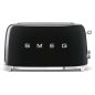 GRILLE PAIN TOASTER SMEG PEM 2fentes Xtra Larges 9prog Noir TSF 02 BLEU