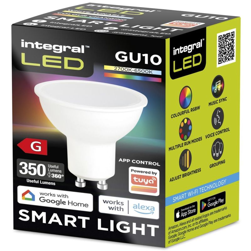 AMPOULE LED GU10 INTEGRAL GU10 4,9w Rgbw 2700k A 6500 Ap ILGU10DL133