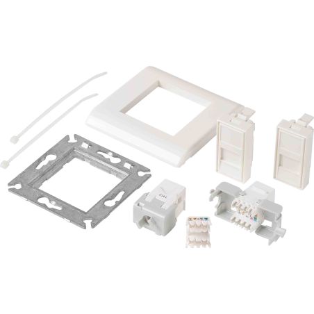 CABLE INFORMATIQUE HEXAKIT SKIN PACK Prise Rj45 X2 Murale Grade1 HI 2120/24