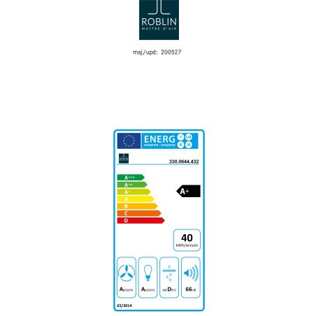 HOTTE DECOR ROBLIN ESSENTIELLES Moliere Mur Incli 590m3 66db A 6989534