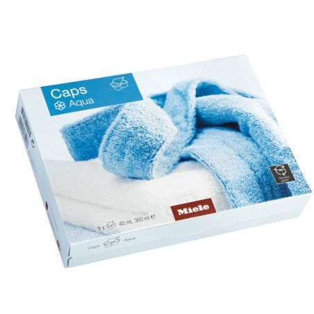 ACC CONSOMMABLES LAVE LINGE MIELE ENCASTRABLE 9caps Aqua 40ml BOITEDE9CAPSAQUA