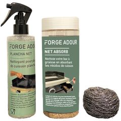HOUSSE USTENSILE POUR PLANCHA FORGE ADOUR Boule Inox Plancha Net Net Abs KITNETTOYAGEABSORB