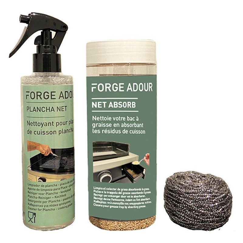 HOUSSE USTENSILE POUR PLANCHA FORGE ADOUR Boule Inox Plancha Net Net Abs KITNETTOYAGEABSORB
