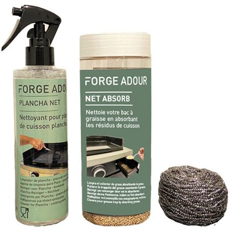 HOUSSE USTENSILE POUR PLANCHA FORGE ADOUR Boule Inox Plancha Net Net Abs KITNETTOYAGEABSORB