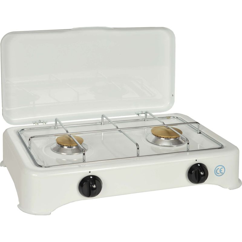 RECHAUD KITCHEN CHEF Rechaud 2gaz Email Blanc 5326 C