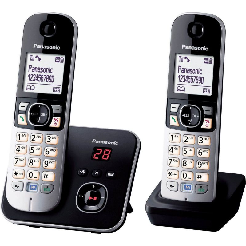 TELEPHONE SANS FIL (TSFISFIL) PANASONIC BRUN Dect Duo 120mem Ml Ecr Large R KXTG 6822 FRB