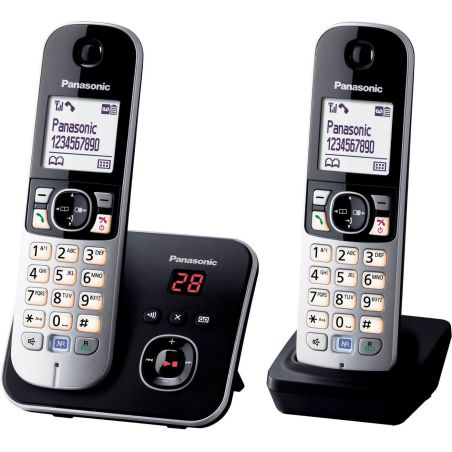 TELEPHONE SANS FIL (TSFISFIL) PANASONIC BRUN Dect Duo 120mem Ml Ecr Large R KXTG 6822 FRB