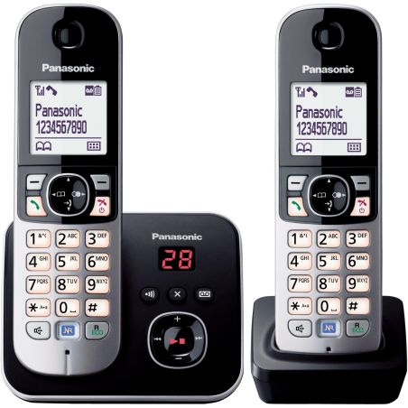 TELEPHONE SANS FIL (TSFISFIL) PANASONIC BRUN Dect Duo 120mem Ml Ecr Large R KXTG 6822 FRB