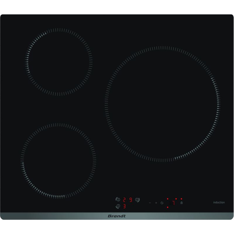TABLE A INDUCTION BRANDT ENCASTRABLE 3ind Dt1auto Adapt 7 2kw Cdes BPI 6314 B