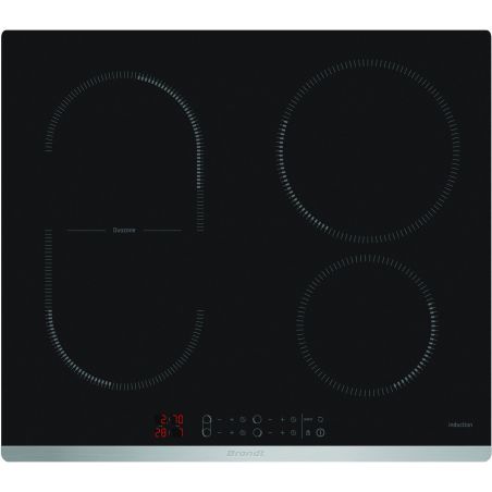 TABLE A INDUCTION BRANDT ENCASTRABLE 4ind Dt 1duozone 60cm 7,2kw Ss BPI 6425 X