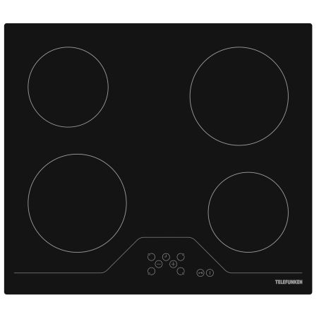 TABLE VITRO TELEFUNKEN GEM 4foy 60cm 6kw Timer Cdes Sens TK60V4TT