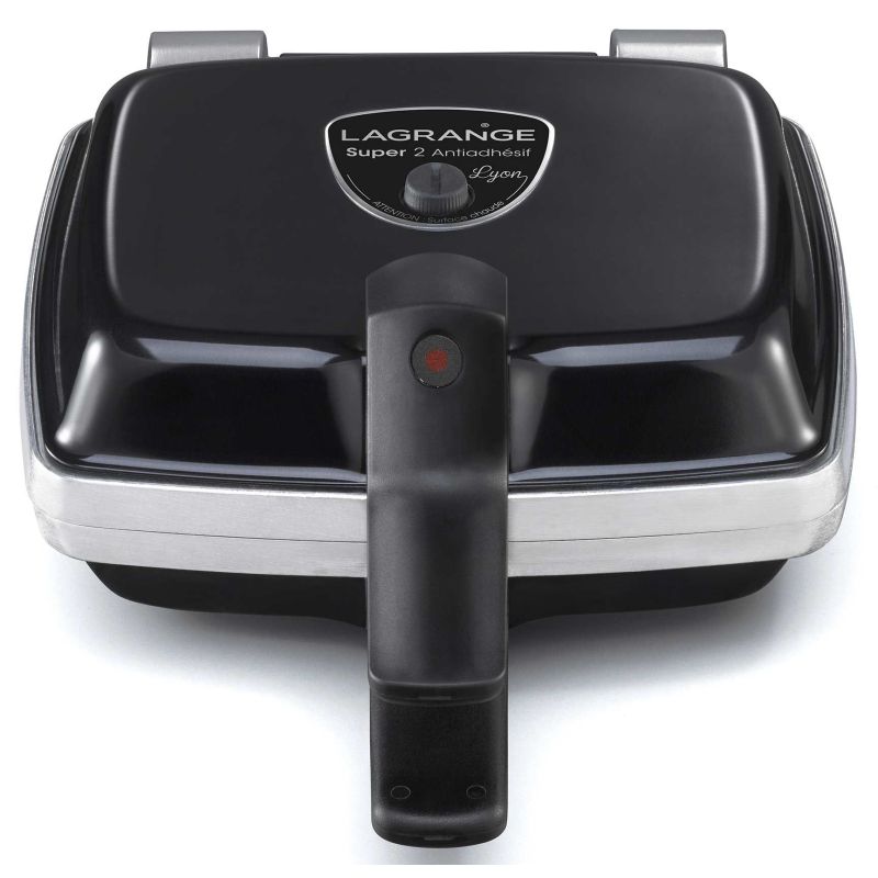 GAUFRIER ET CROQUE MONSIEUR LAGRANGE Super 2 Gaufres Revers 1000w P 039126