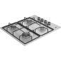 TABLE GAZ BEKO MENAGER 4gaz 60cm Cdes Lat Email Inox HIGG64123SX