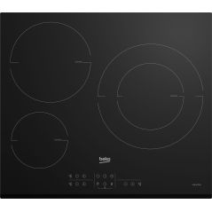 TABLE A INDUCTION BEKO MENAGER 3ind 60cm 7,2kw Cdes Sens Fron HII63200MTB