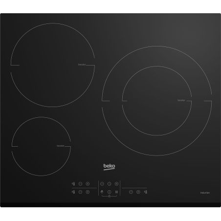 TABLE A INDUCTION BEKO MENAGER 3ind 60cm 7,2kw Cdes Sens Fron HII63200MTB