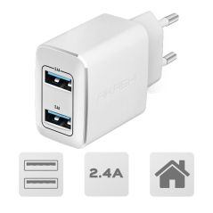 CHARGEUR SECTEUR GSM AKASHI Csect 2usb 2 4a Blanc (tablet ALT 2 USB AC CH