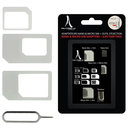 ACCESSOIRE GSM DIVERS AKASHI Kit Adapt Simmicronanocle P ALTSIMADAPT 3 WH
